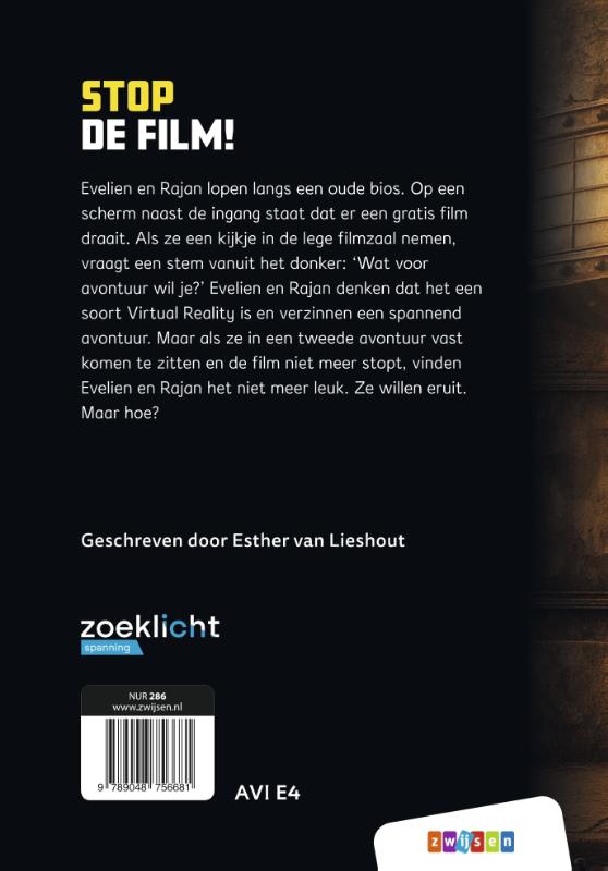 Achterkant van Stop de film!