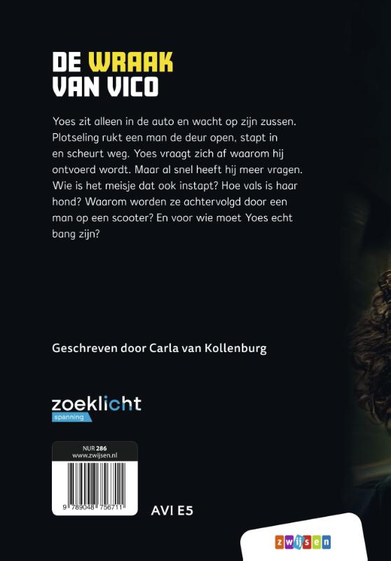 Achterkant van De wraak van Vico