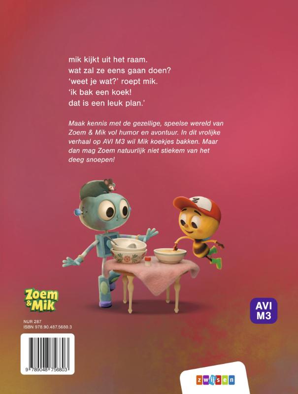 Achterkant van Zoem & Mik een boek vol koek