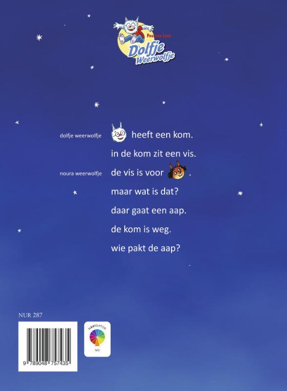 Achterkant van pak de aap!