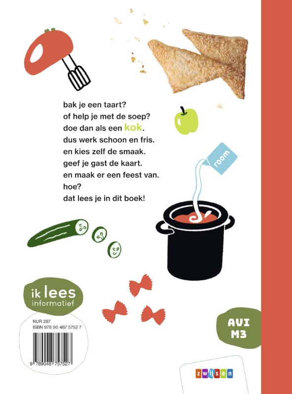 Achterkant van kook als een kok