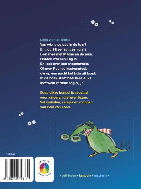 Achterkant van Het nog grotere AVI boek van Paul van Loon