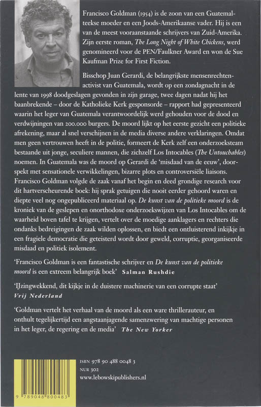 Achterkant van De kunst van de politieke moord