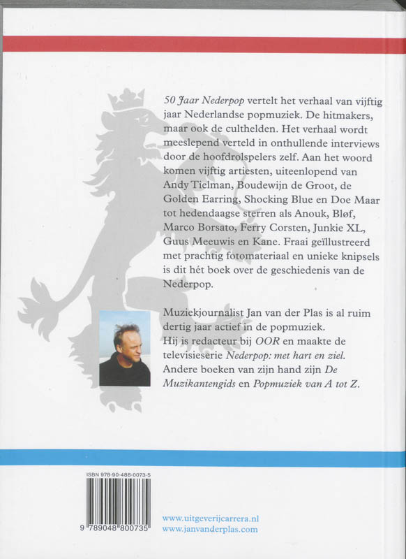Achterkant van 50 jaar Nederpop