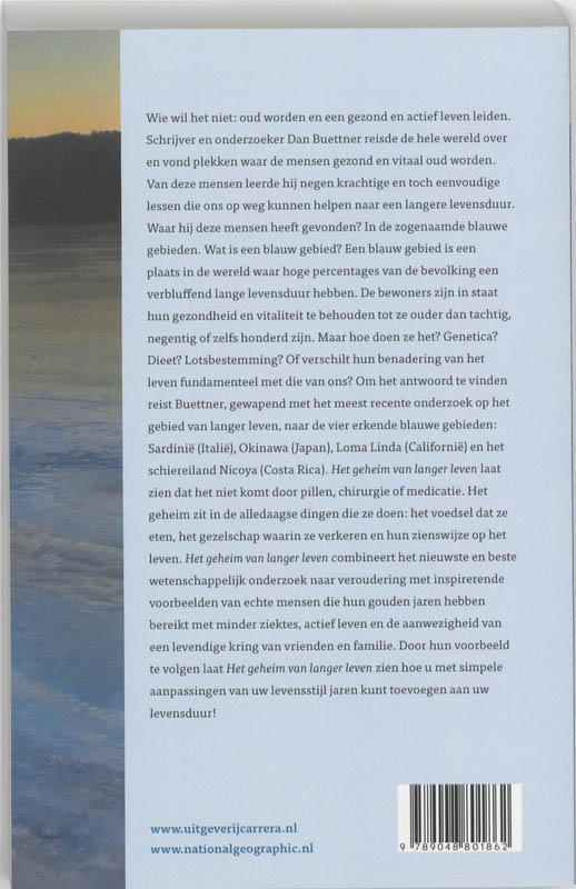 Achterkant van Het geheim van langer leven