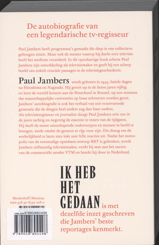 Achterkant van Ik heb het gedaan