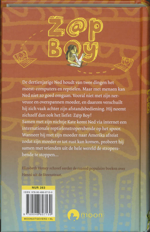 Achterkant van Zap boy