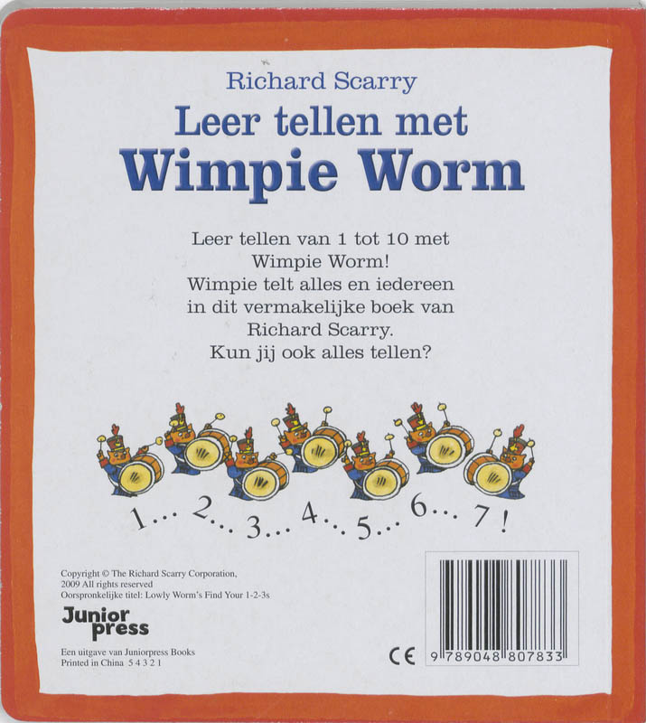 Achterkant van Leer tellen met Wimpie Worm