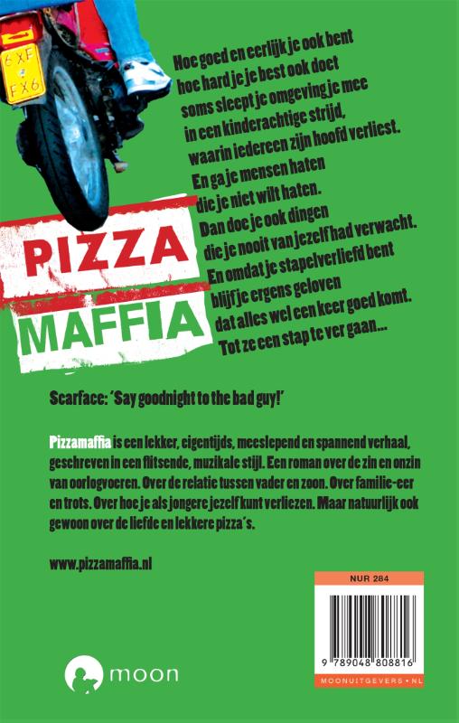 Achterkant van Pizzamaffia