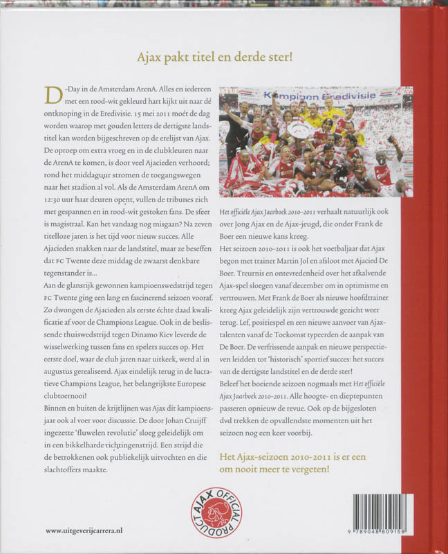 Achterkant van Het officiële Ajax jaarboek 2010-2011