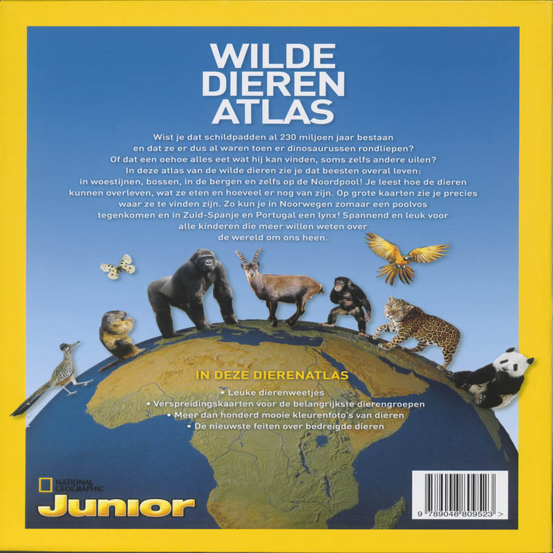 Achterkant van Wilde dieren Atlas