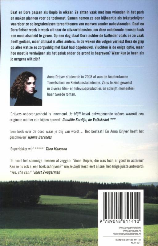 Achterkant van Je blijft