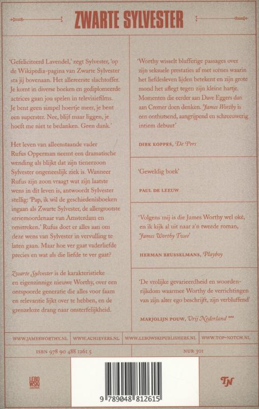 Achterkant van Zwarte Sylvester