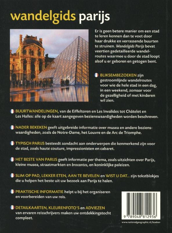 Achterkant van Wandelgids Parijs