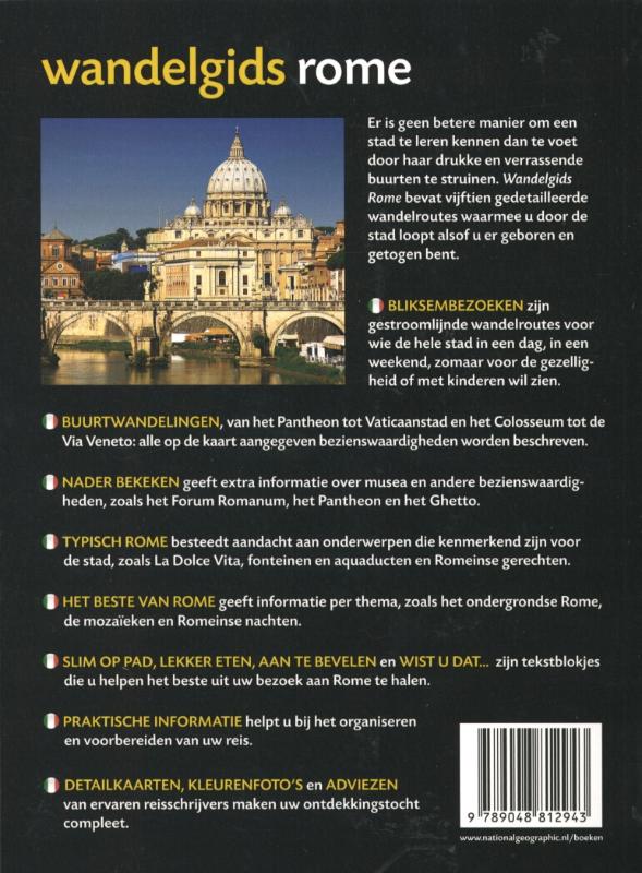 Achterkant van Wandelgids Rome