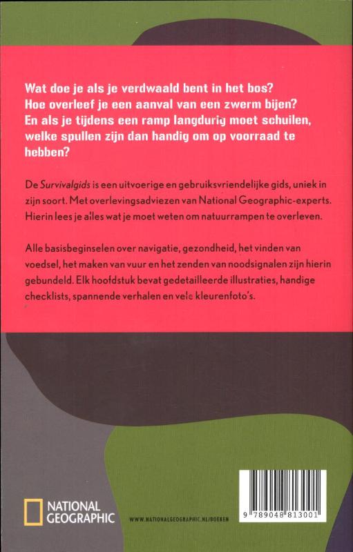 Achterkant van Survivalgids