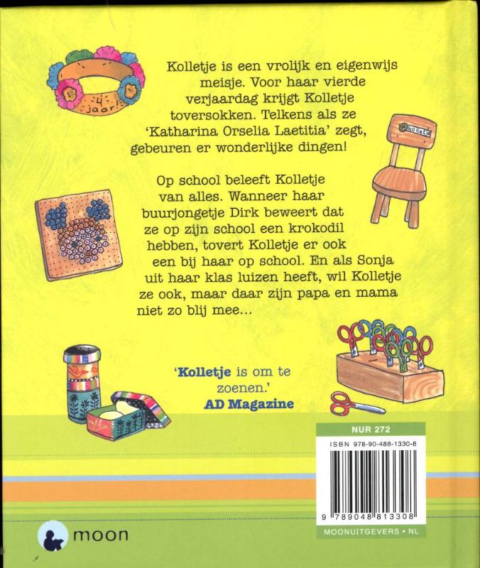 Achterkant van Kolletje gaat naar school