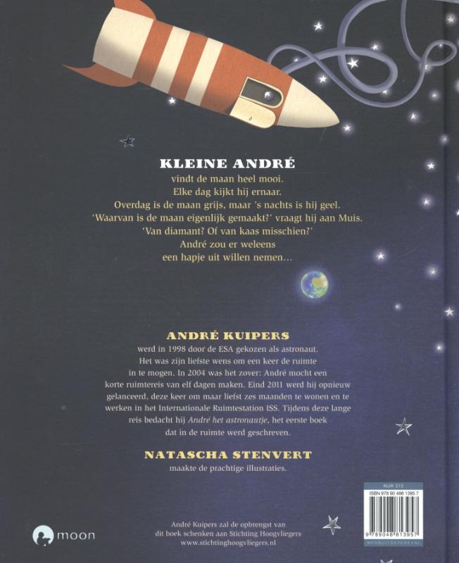 Achterkant van Andre het astronautje