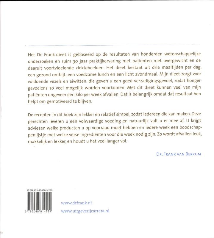 Achterkant van Snel slank met Dr. Frank