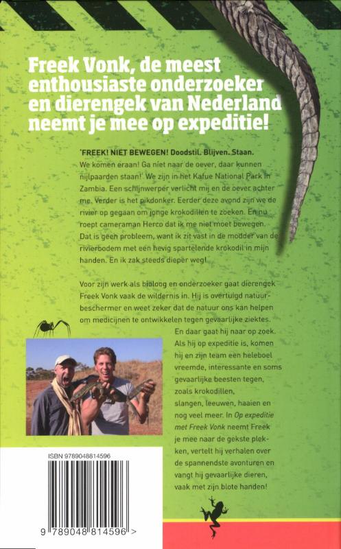 Achterkant van Op expeditie met Freek Vonk