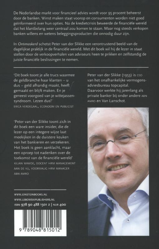 Achterkant van Ontmaskerd