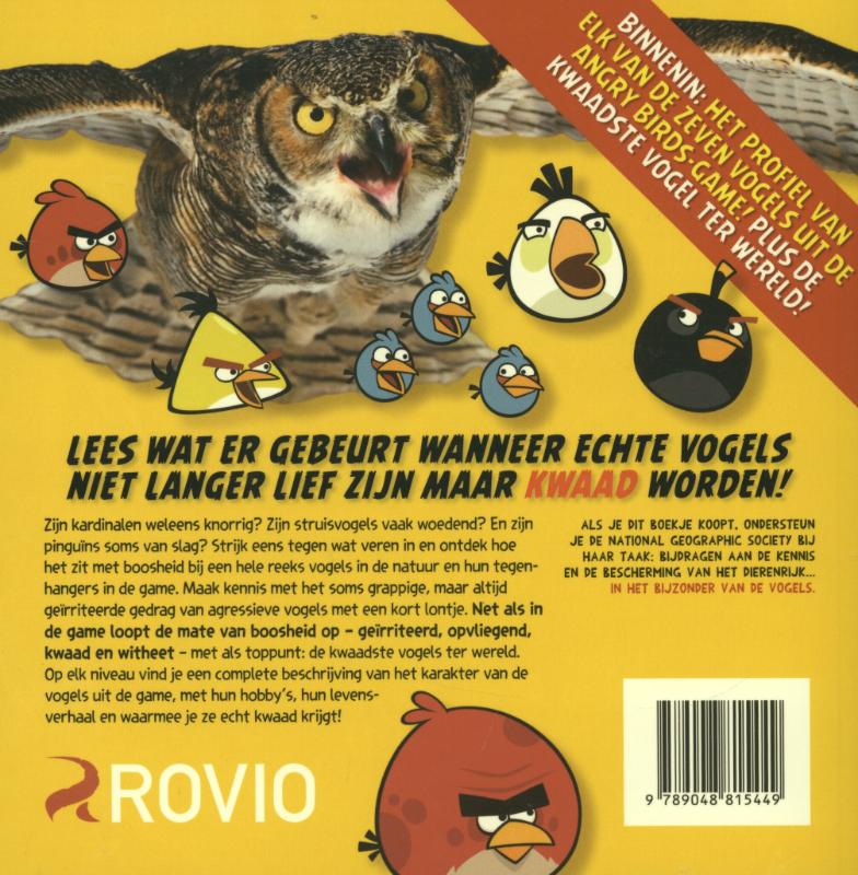 Achterkant van Angry birds