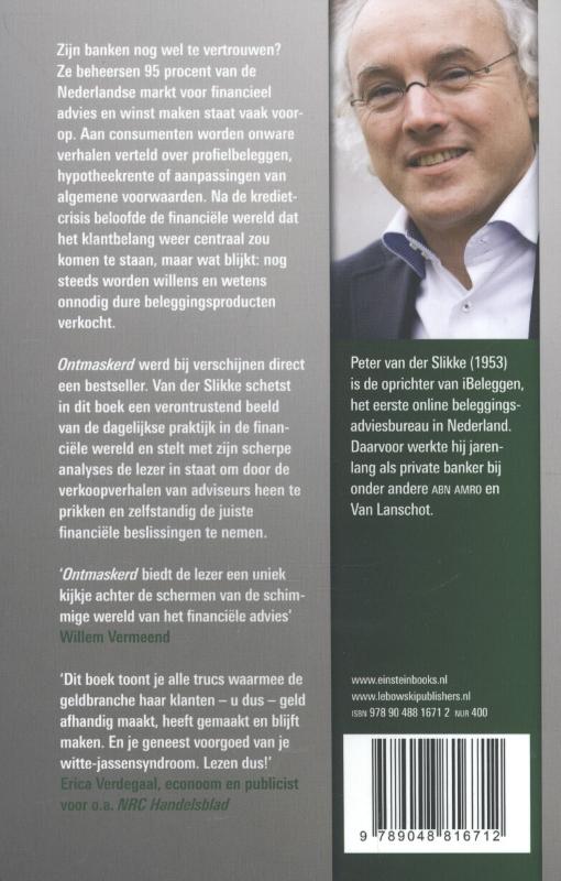 Achterkant van Ontmaskerd
