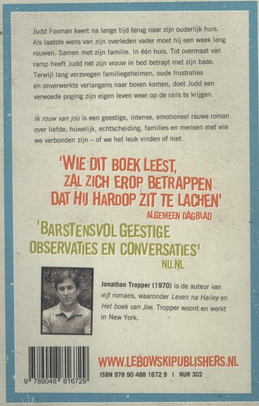 Achterkant van Ik rouw van jou