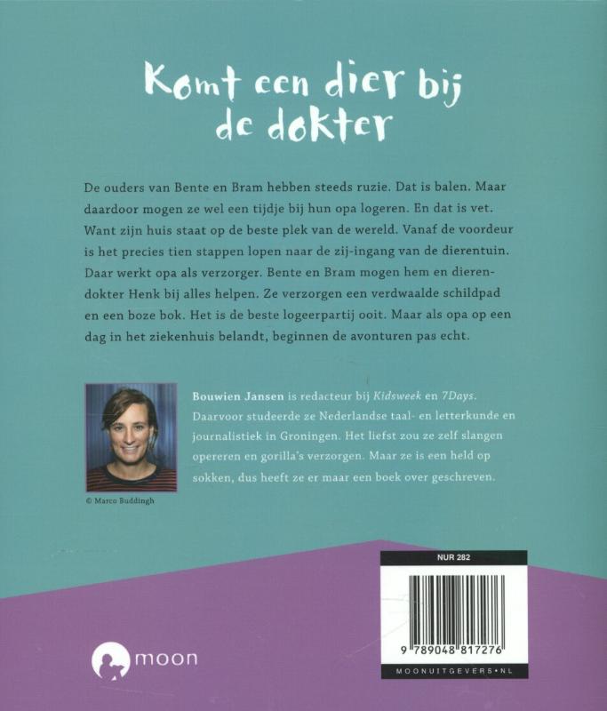 Achterkant van Komt een dier bij de dokter