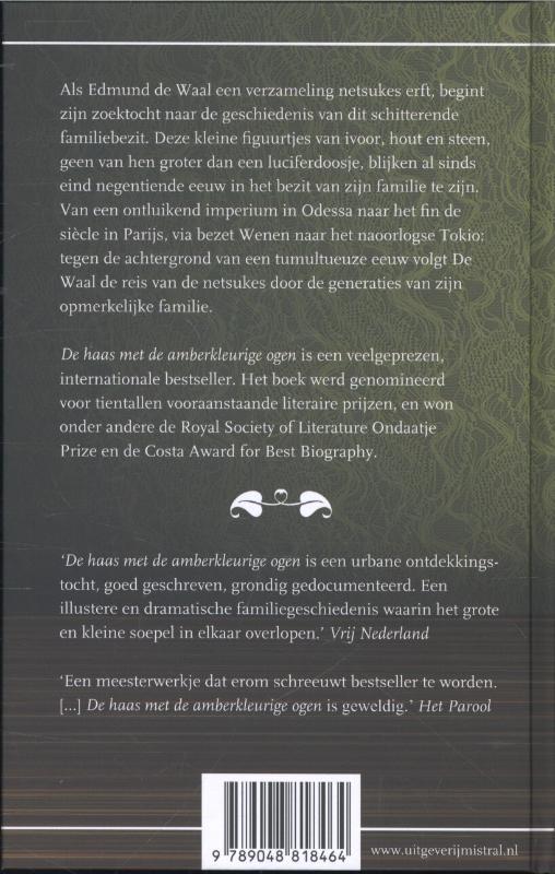 Achterkant van De haas met de amberkleurige ogen