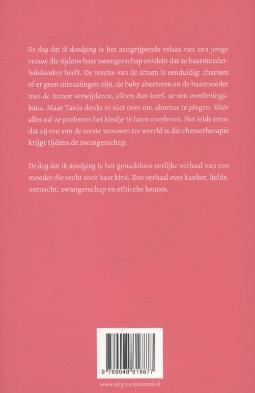 Achterkant van De dag dat ik doodging