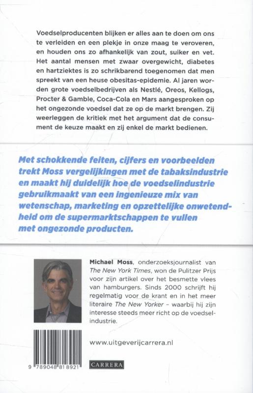 Achterkant van Zout, suiker, vet