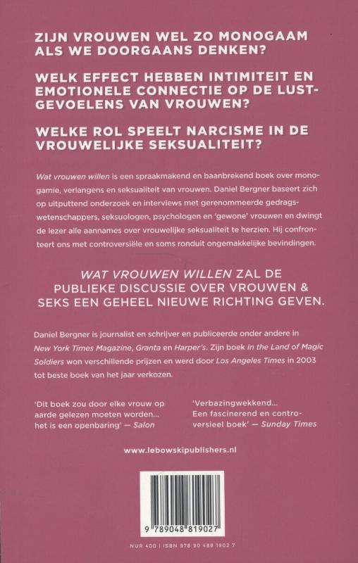 Achterkant van Wat vrouwen willen