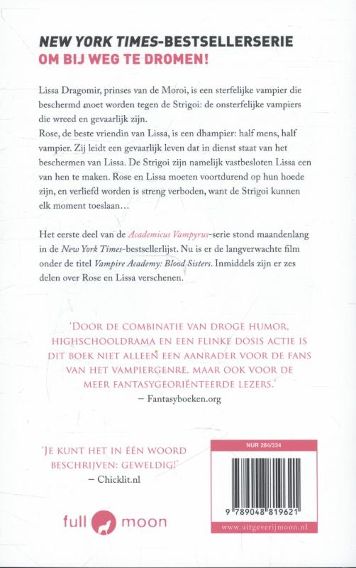 Achterkant van Vampire academy