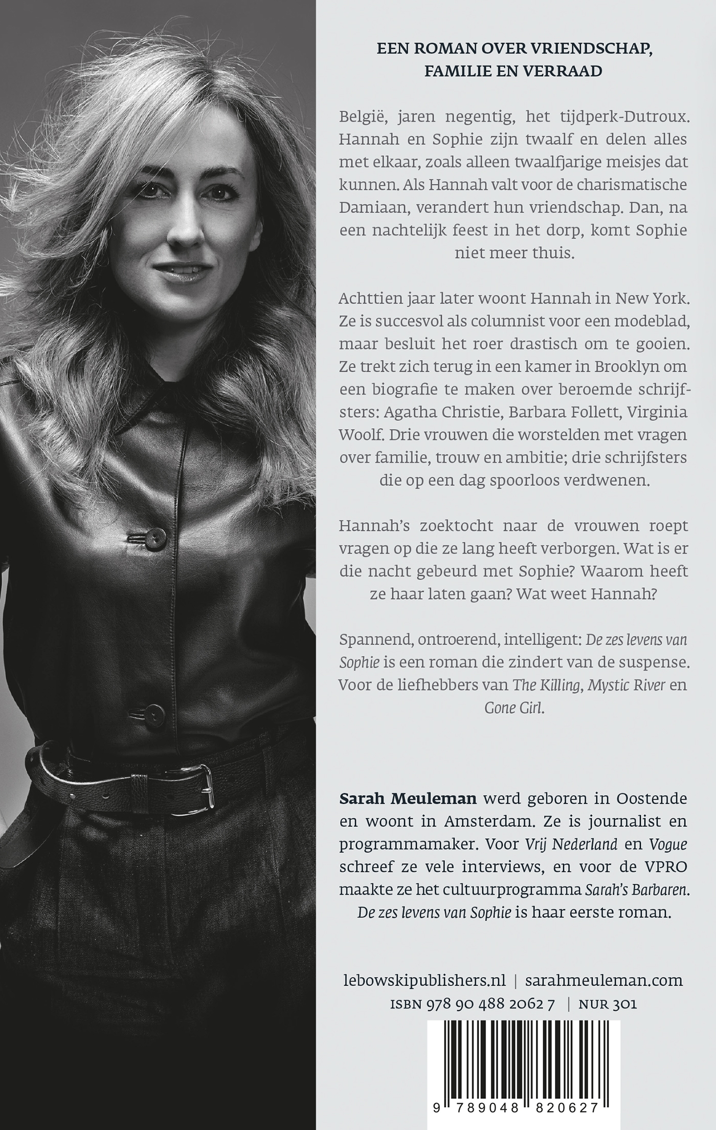 Achterkant van De zes levens van Sophie