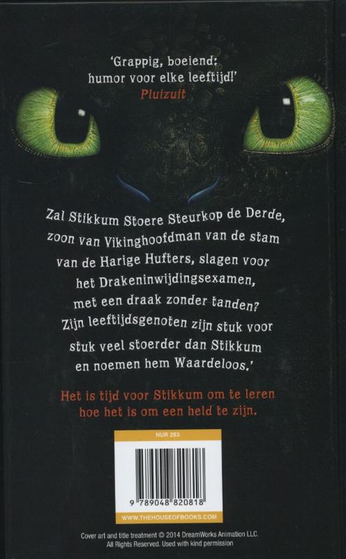 Achterkant van Hoe tem je een draak