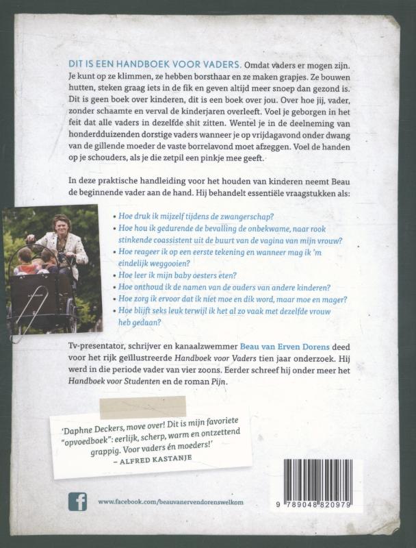 Achterkant van Handboek voor vaders