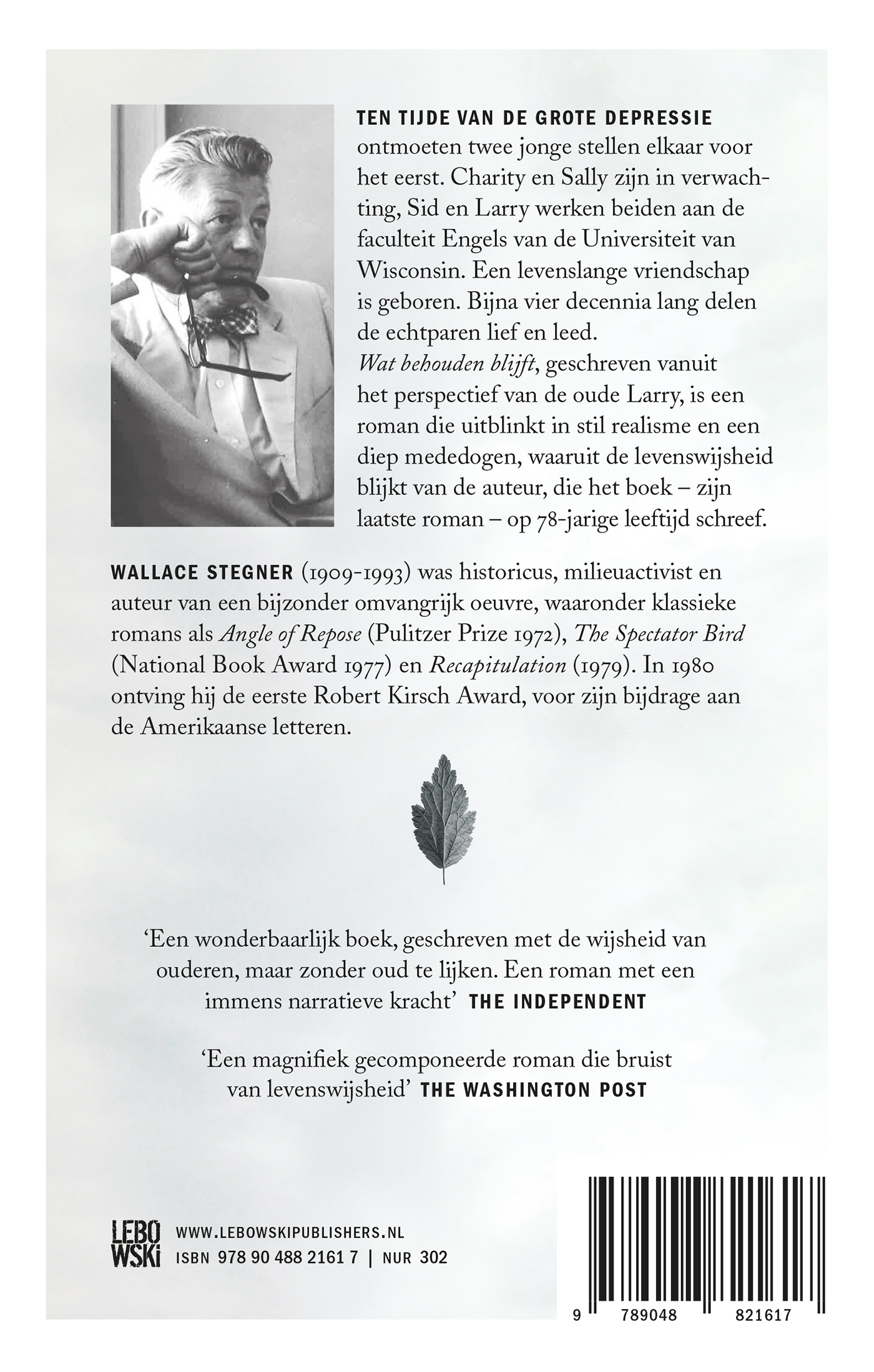 Achterkant van Wat behouden blijft