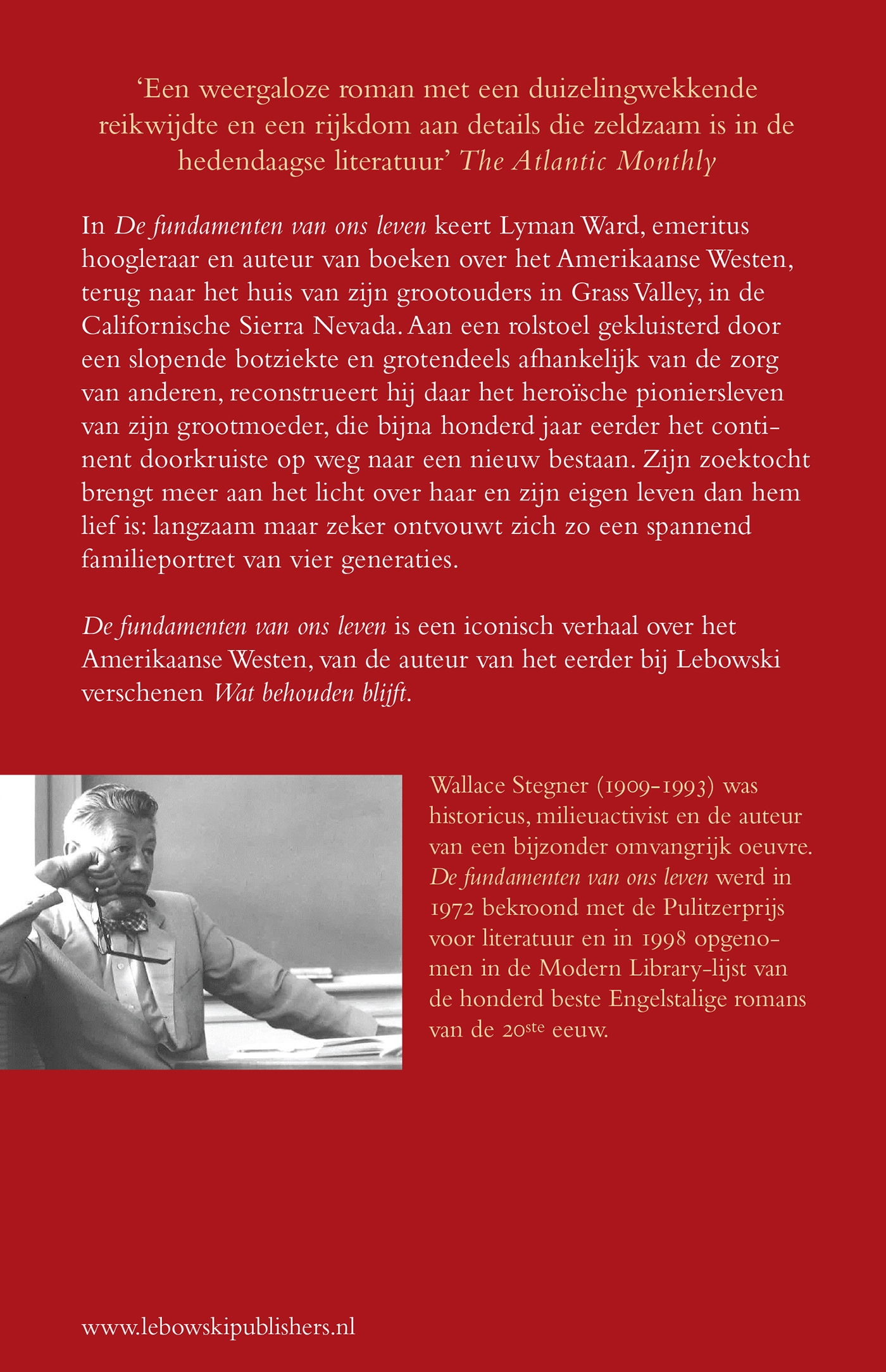 Achterkant van De fundamenten van ons leven