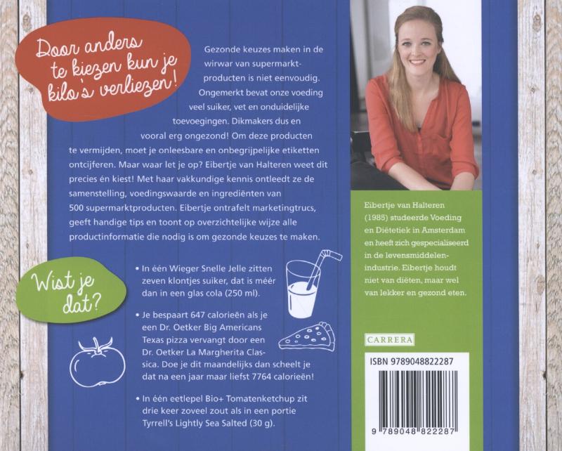 Achterkant van Eibertje kiest...& helpt je wekelijks duizenden calorieën besparen door slim te kiezen!