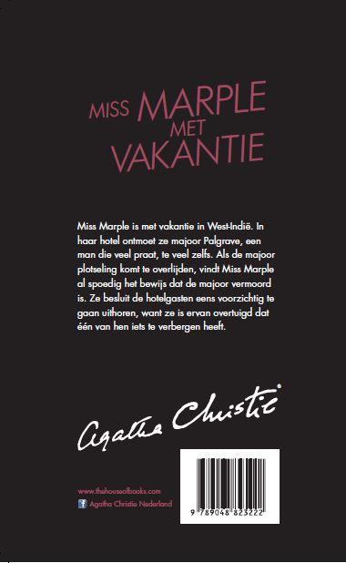 Achterkant van Miss Marple met vakantie