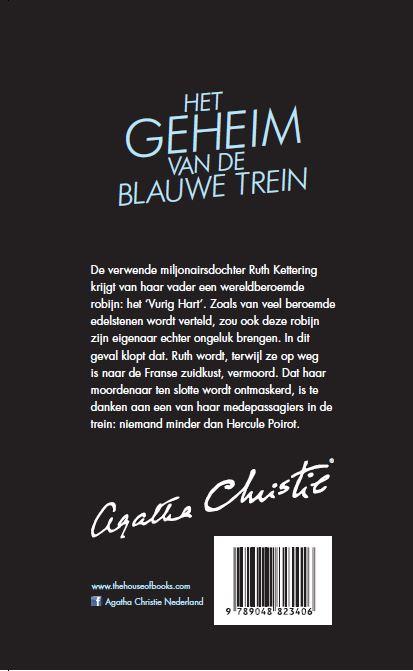 Achterkant van Het geheim van de blauwe trein