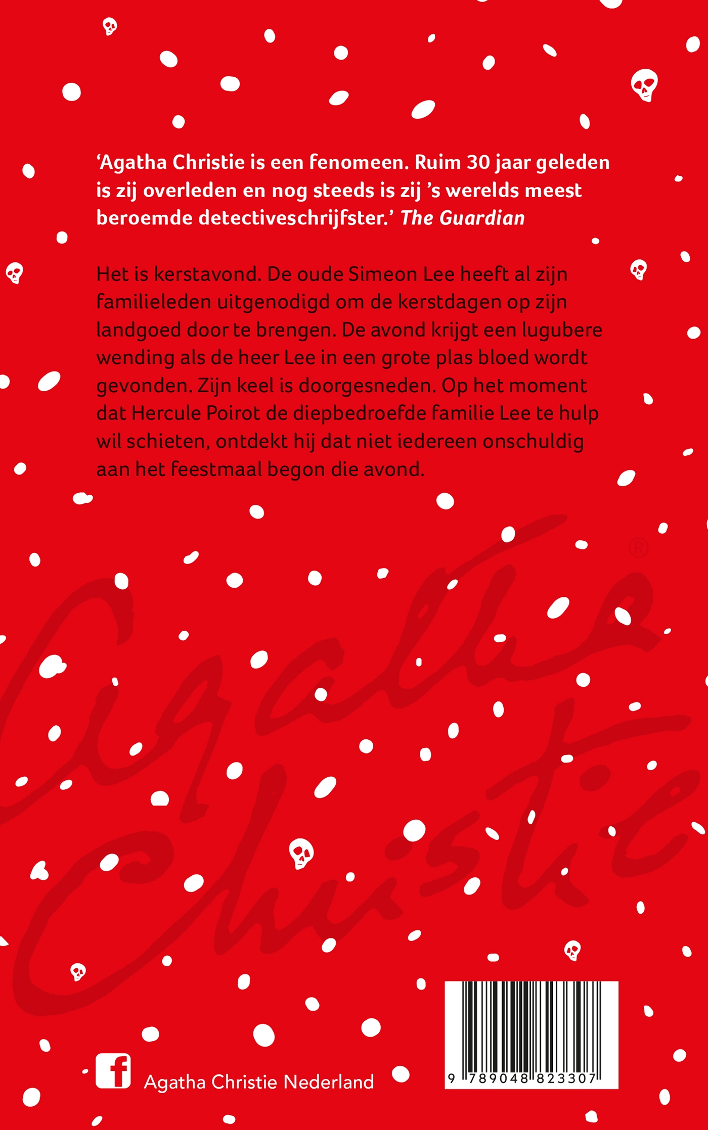 Achterkant van Kerst met Poirot