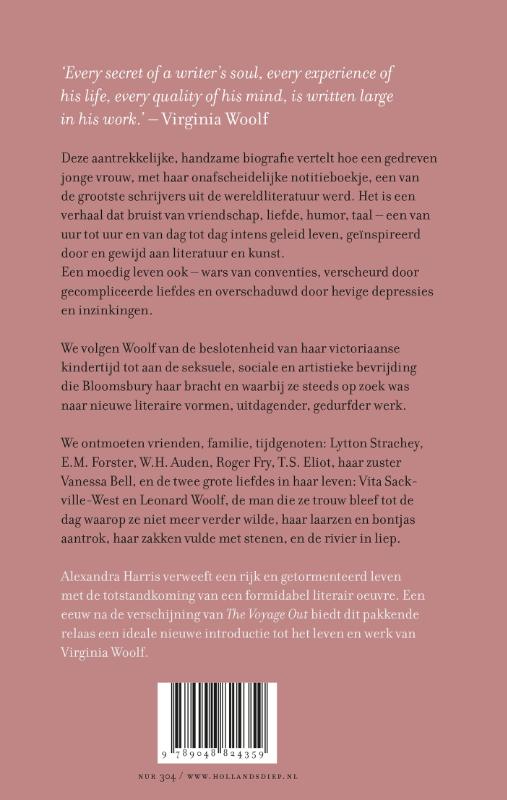 Achterkant van Virginia Woolf