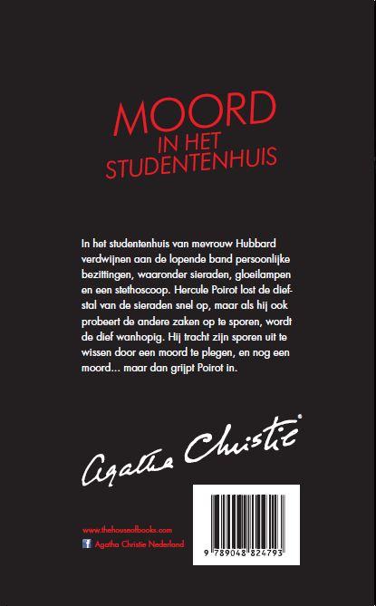 Achterkant van Moord in het studentenhuis