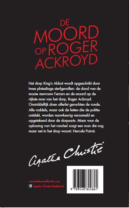Achterkant van De moord op Roger Ackroyd