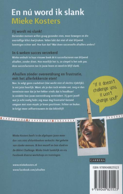 Achterkant van En nú word ik slank