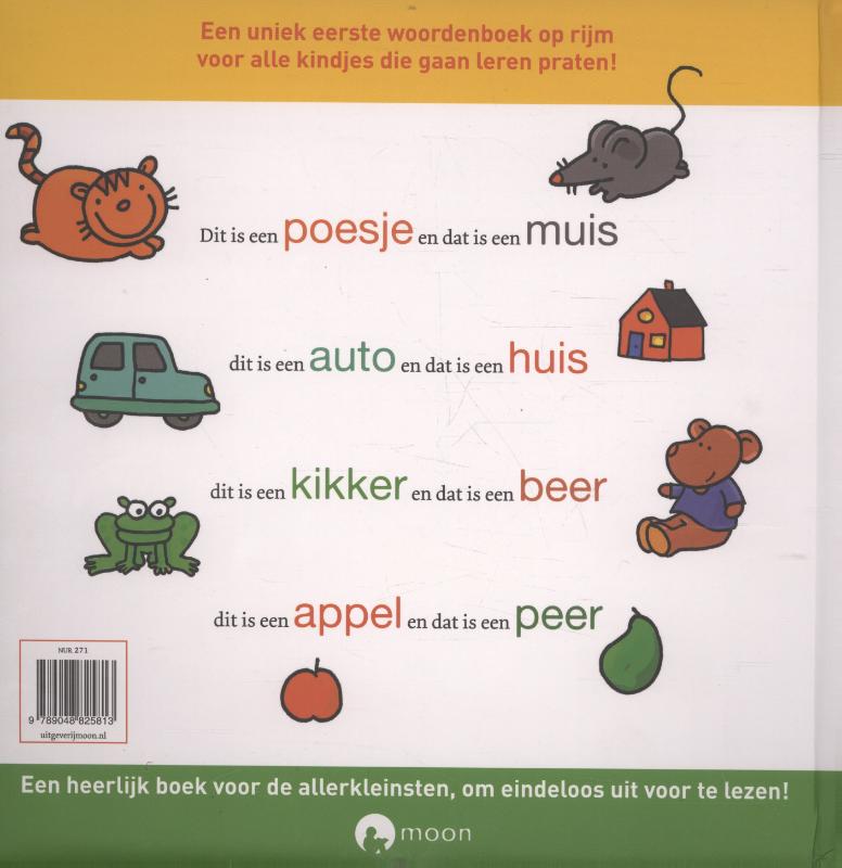 Achterkant van Mijn eerste aanwijsboek op rijm