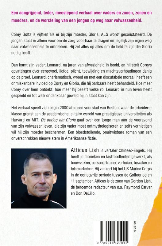 Achterkant van De oorlog om Gloria