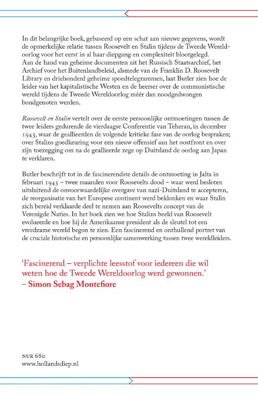 Achterkant van Roosevelt en Stalin